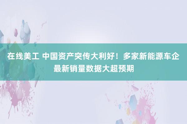 在线美工 中国资产突传大利好！多家新能源车企最新销量数据大超预期