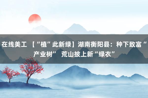 在线美工 【“植”此新绿】湖南衡阳县：种下致富“产业树”  荒山披上新“绿衣”