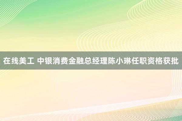 在线美工 中银消费金融总经理陈小琳任职资格获批