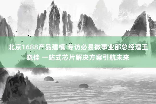 北京1688产品建模 专访必易微事业部总经理王晓佳 一站式芯片解决方案引航未来